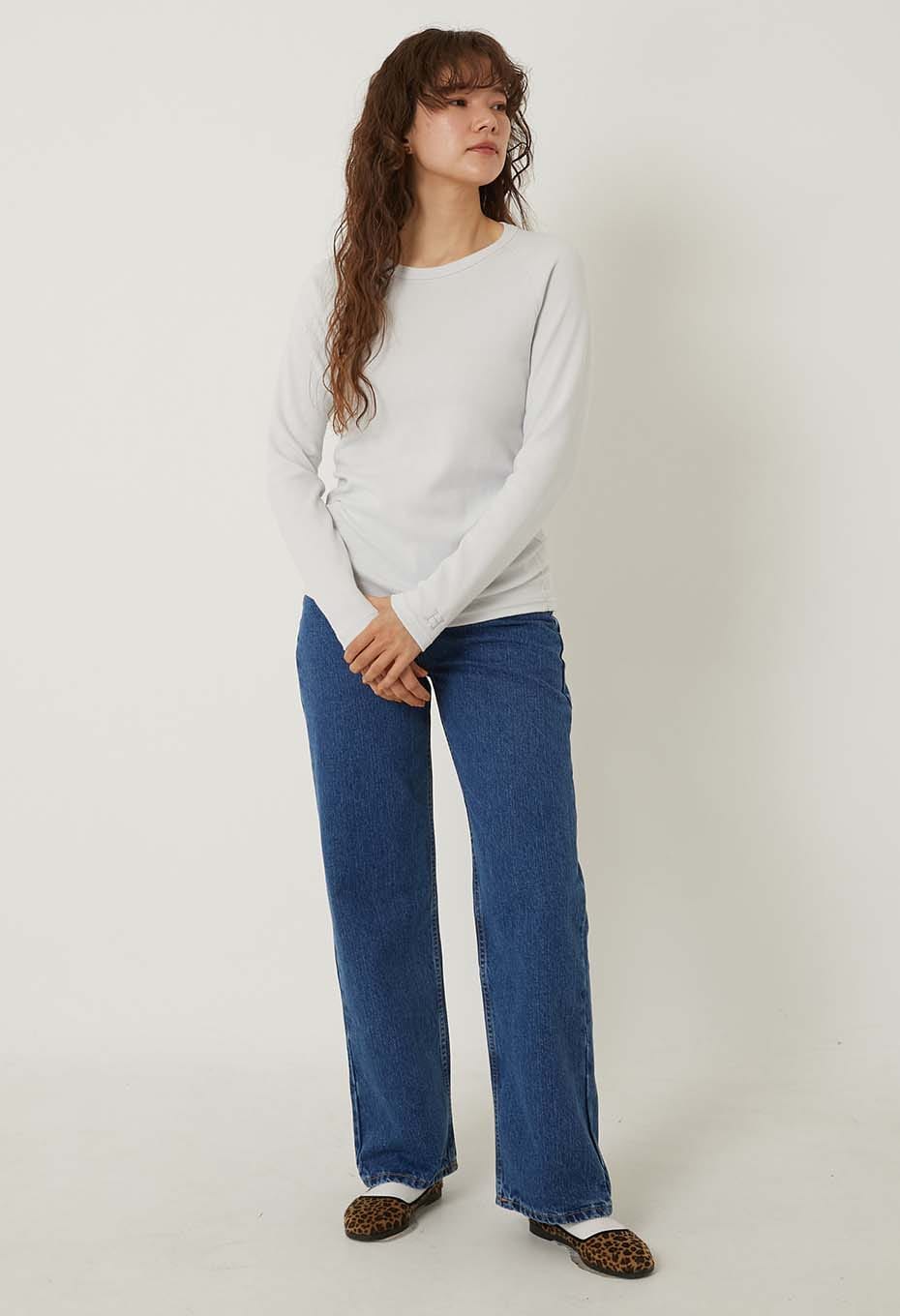 ストレッチフライス ロングスリーブ Tシャツ - SV GREY