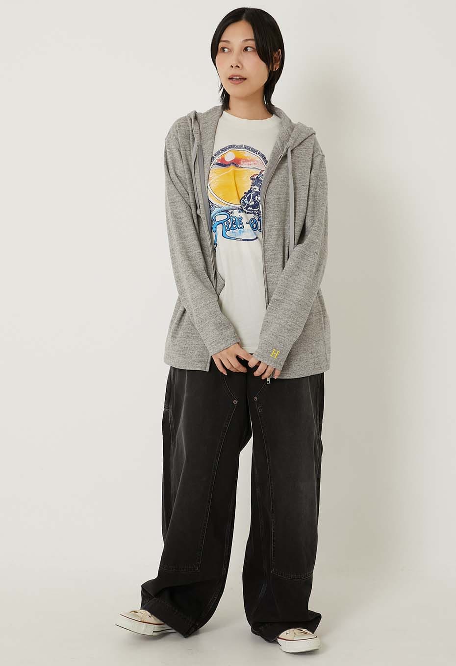 ストレッチフライス 9.5oz ZIPUP パーカー - GREY