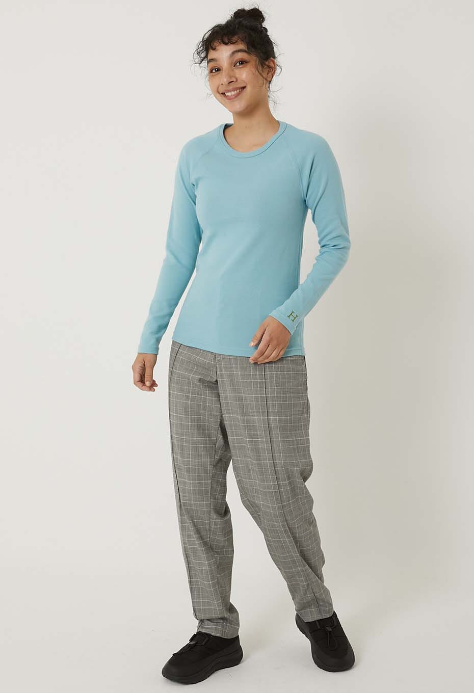 ストレッチフライス ロングスリーブ Tシャツ - TEAL