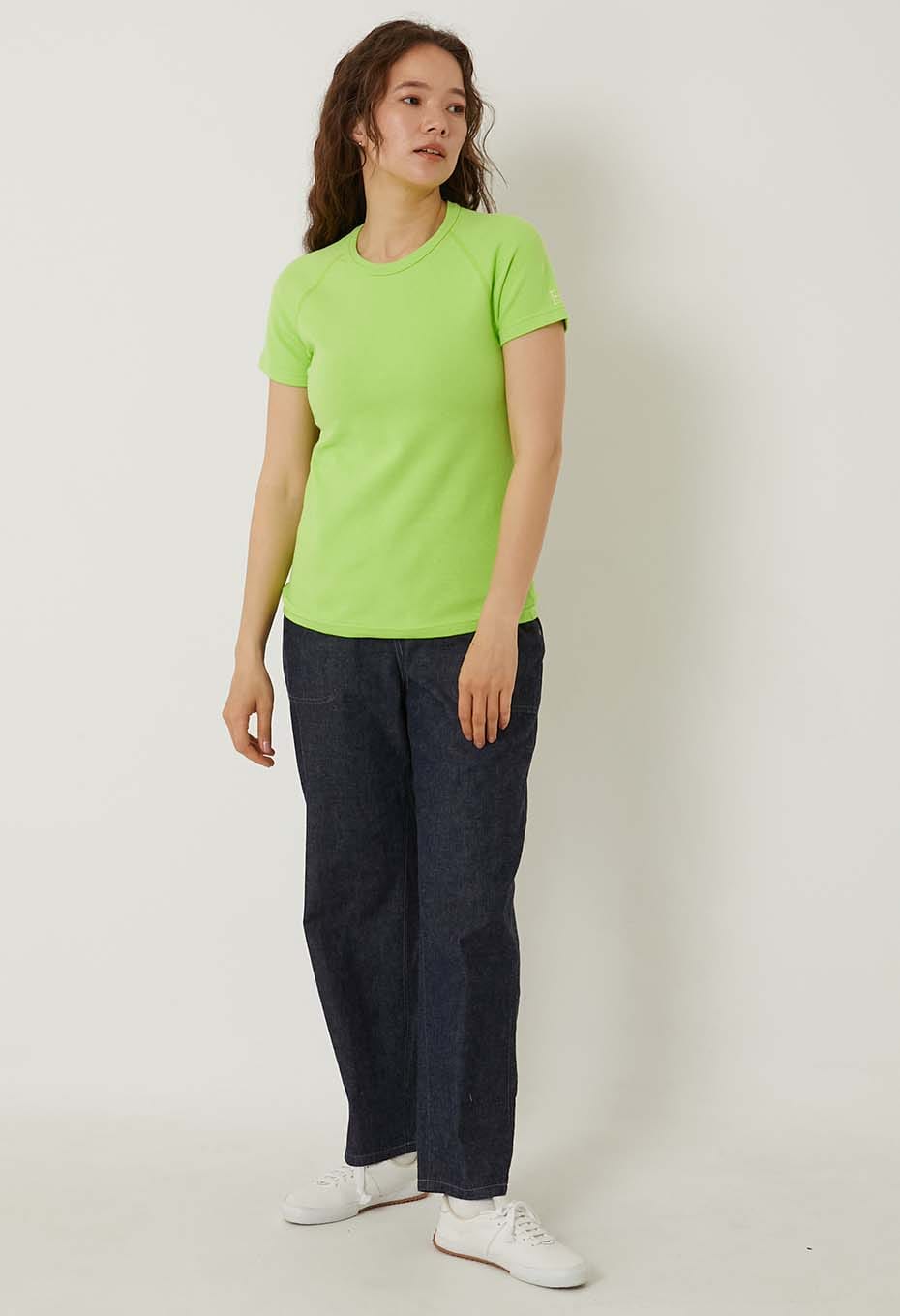 ストレッチフライス ショートスリーブ Tシャツ - YEL GREEN