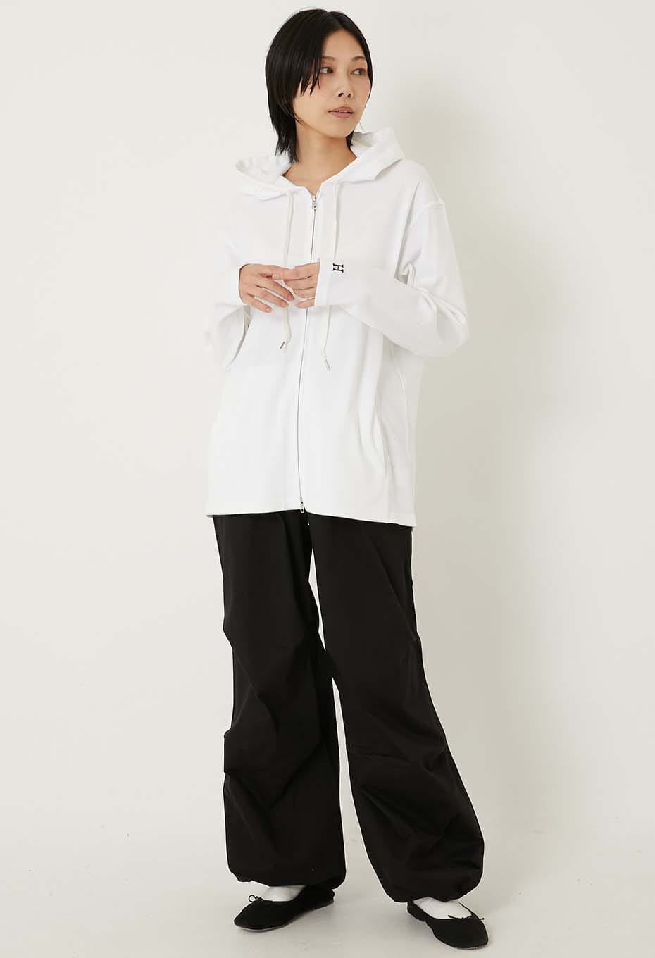 ストレッチフライス 9.5oz ZIPUP パーカー - WHITE