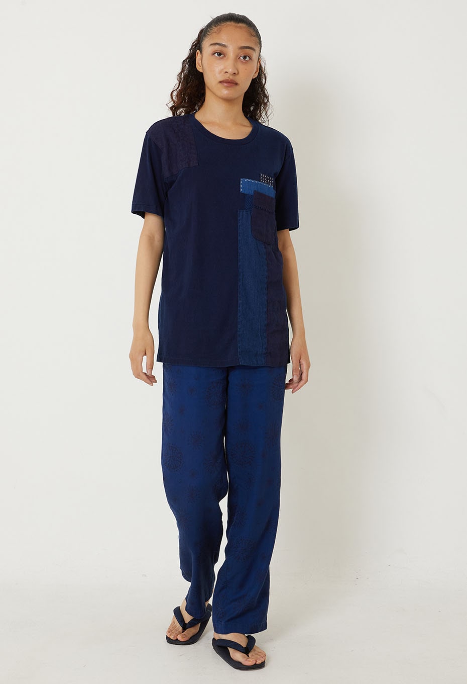 Indigo Tezomenenrin short sleeve T-shirt - INDIGO
