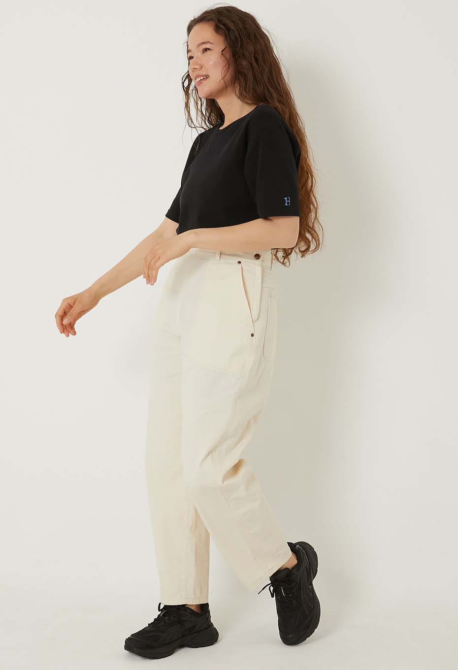 Stretch Fraise Comfortable short sleeve T-shirt - BLACK
