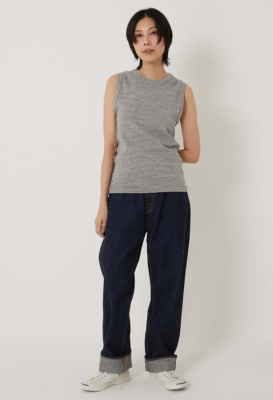 ストレッチフライス ノースリーブ Tシャツ - GREY