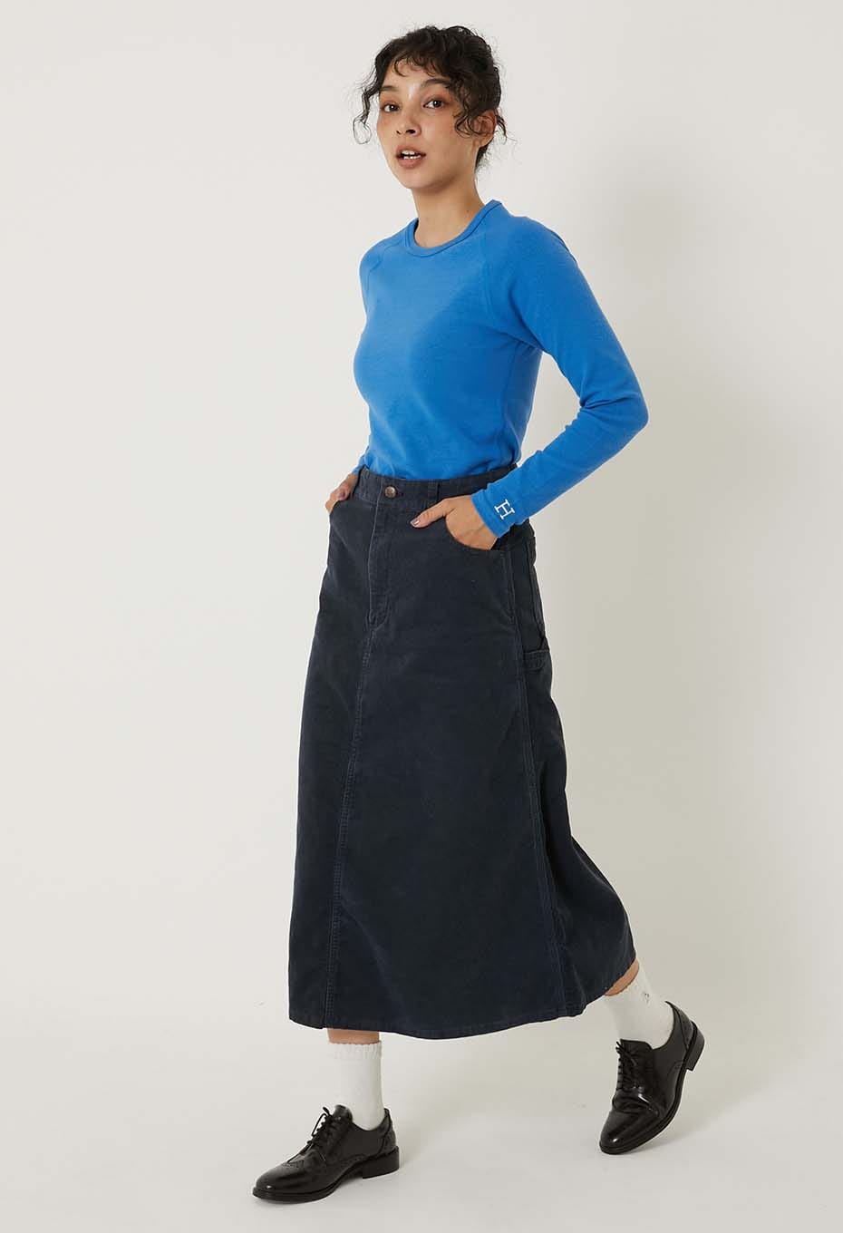 ストレッチフライス ロングスリーブ Tシャツ - ROYAL BLUE