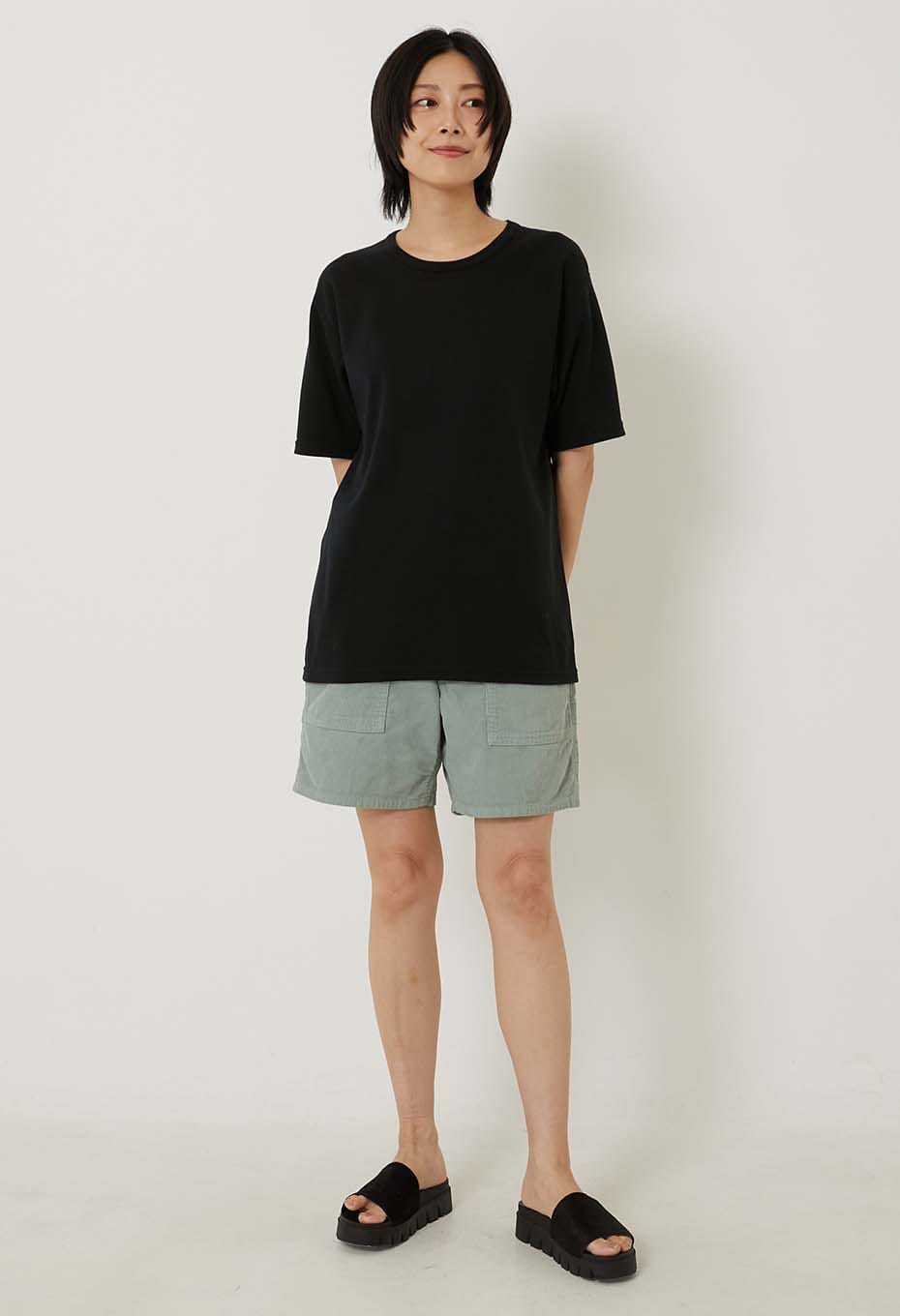 WILDSIDE × HOLLYWOOD RANCH MARKET /ストレッチフライス ショートスリーブ Ｔシャツ - BLACK