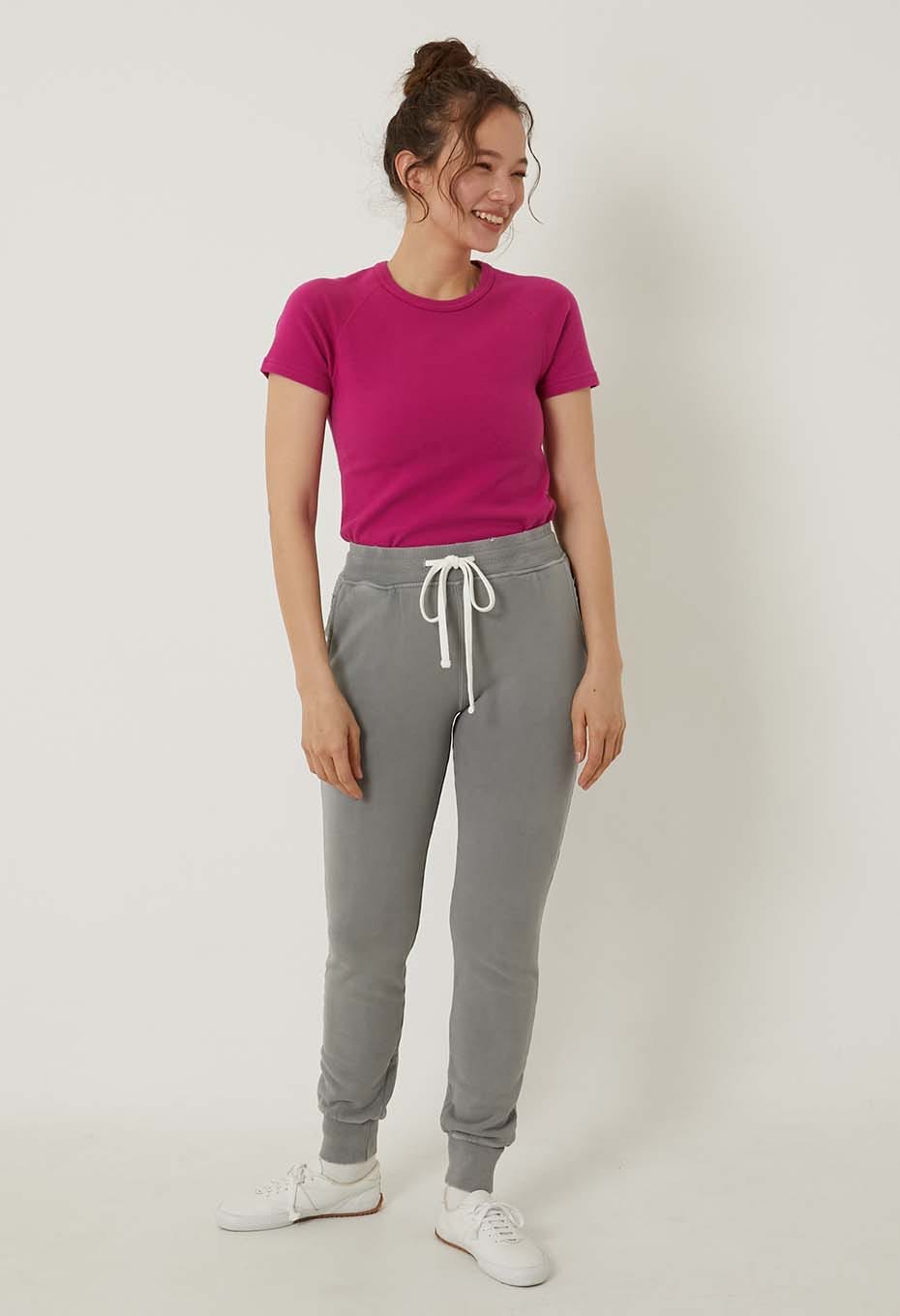 ストレッチフライス ショートスリーブ Tシャツ - DARK PINK