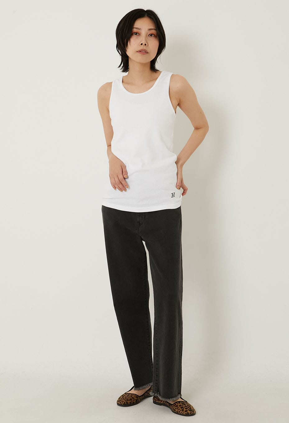ストレッチフライス タンクトップ - WHITE