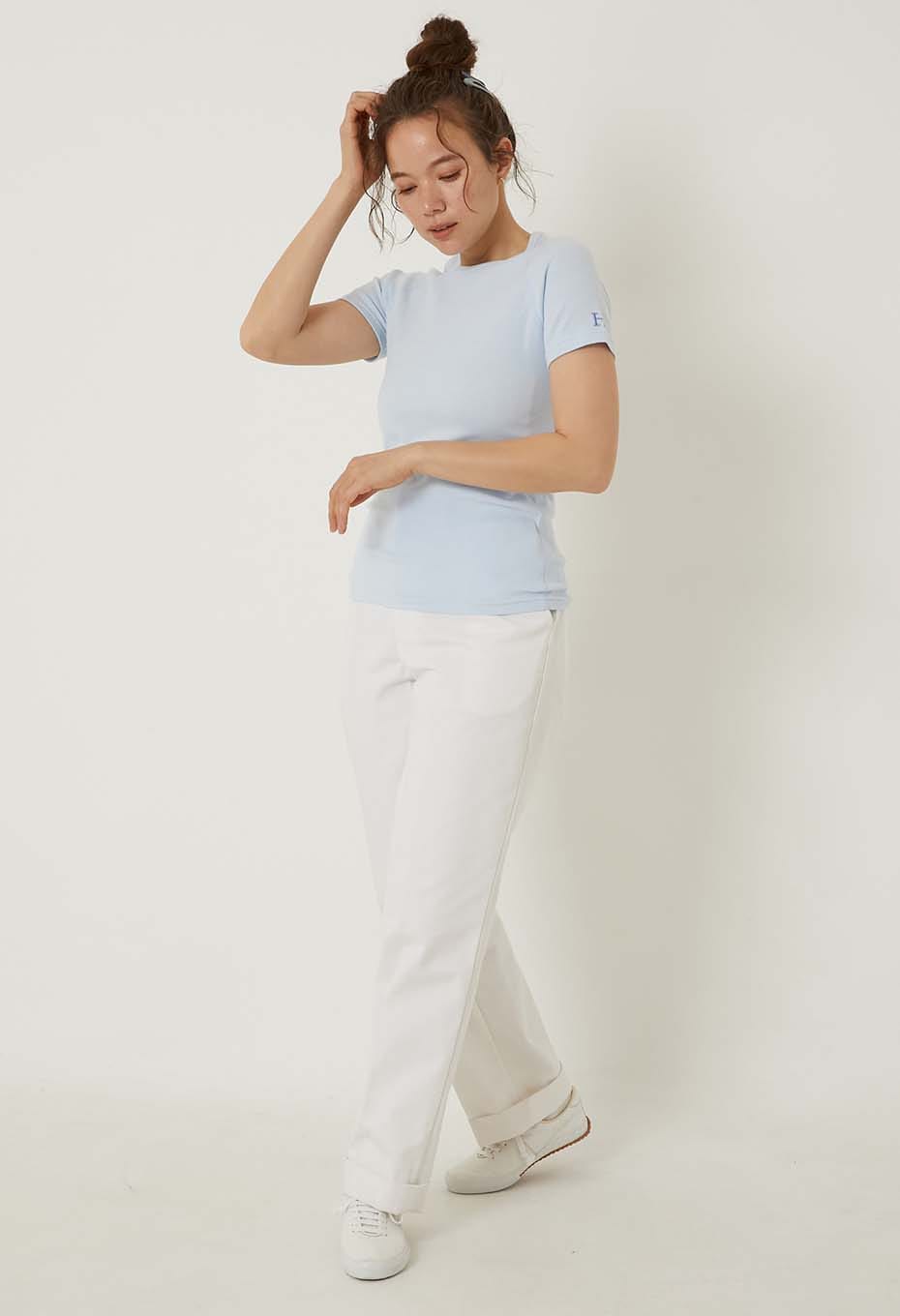 ストレッチフライス ショートスリーブ Tシャツ - LIGHT BLUE