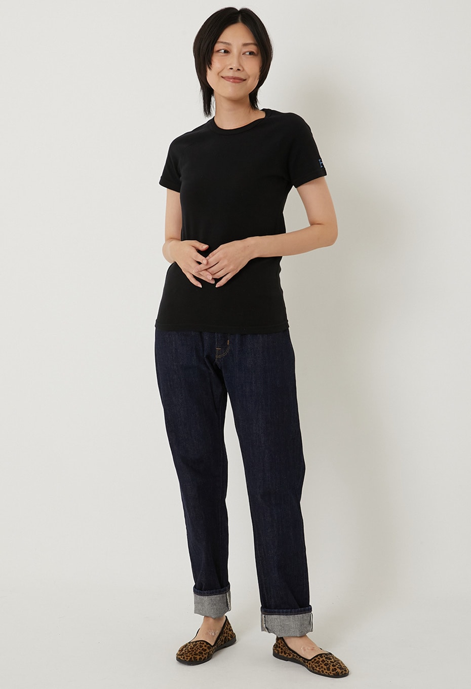 ストレッチフライス ショートスリーブ Tシャツ - BLACK