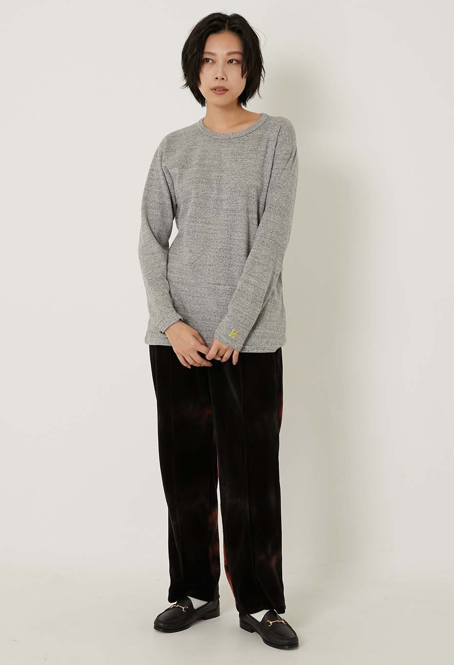 ストレッチフライス コンフォータブル ロングスリーブ Tシャツ - GREY