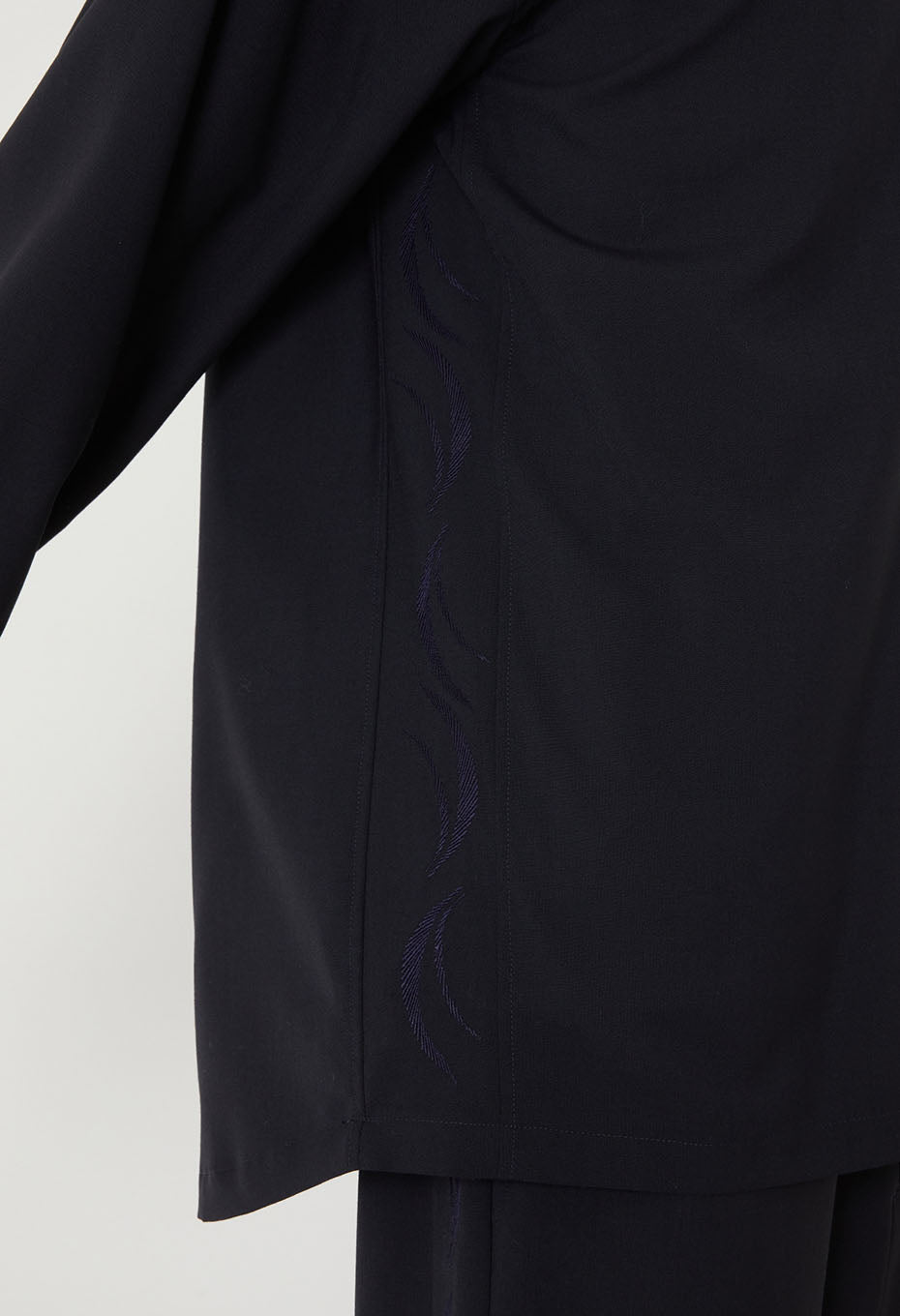 Dry poplin mebukishu pullover shirt - DARK NAVY