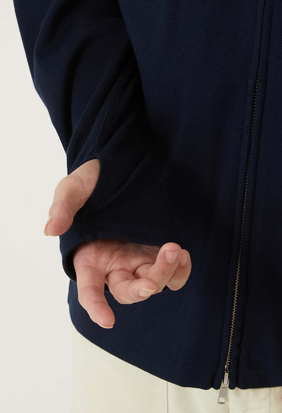 ストレッチフライス 9.5oz ZIPUP パーカー - DARK NAVY