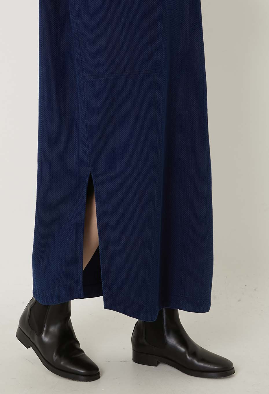 Kasezome Sashiko Smock dress - INDIGO