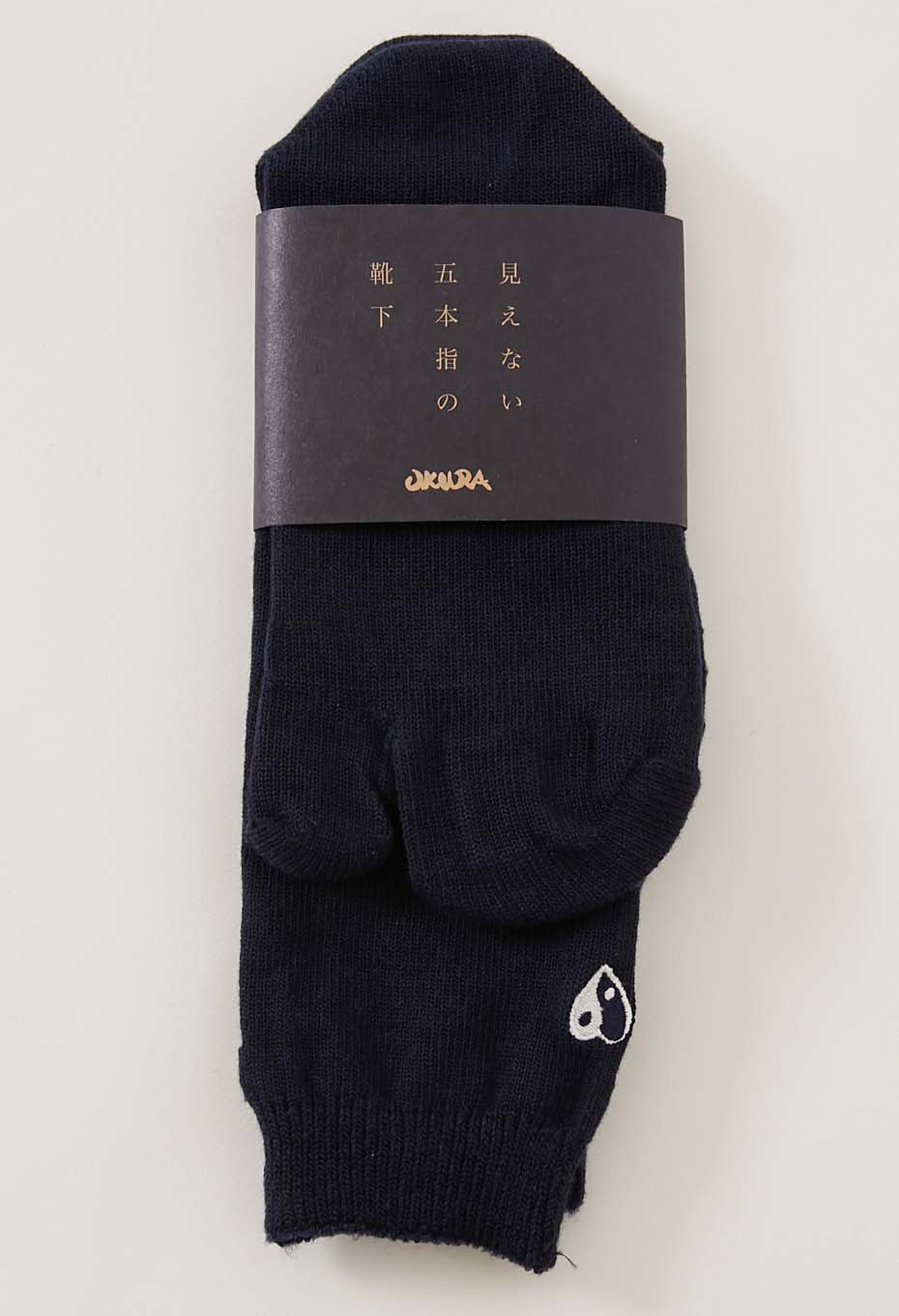 OKURA 見えない五本指の靴下 足袋ロングソックス - NAVY