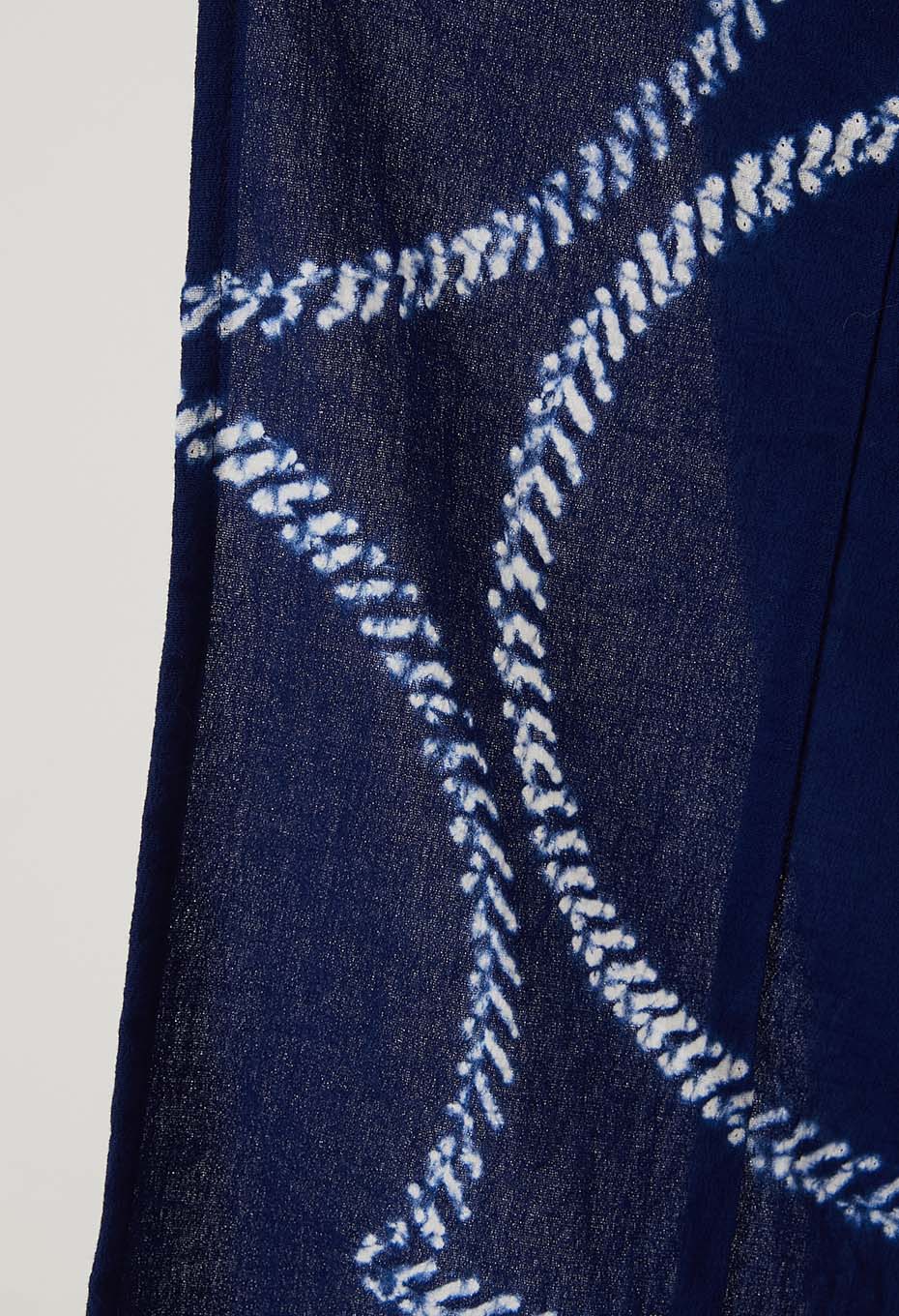 Tomoe Shibori Men's Yukata - NAVY