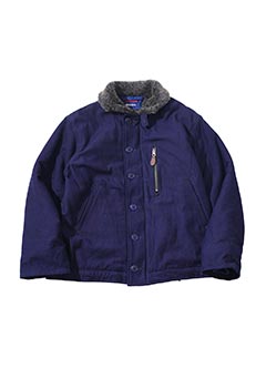 インディゴバックサテン デッキジャケット - INDIGO